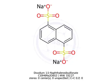 Chemical structure of Disodium 1,5-Naphthalenedisulfonate