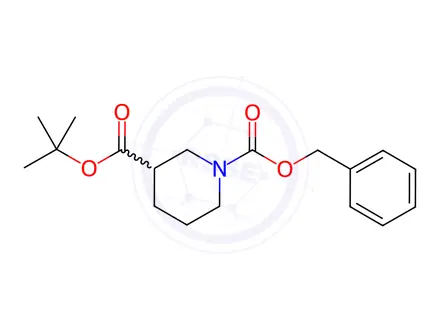 Chemical structure of 1-Benzyl 3-tert-butyl piperidine-1,3-dicarboxylate