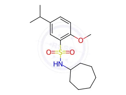 Chemical structure of N-Cycloheptyl-5-isopropyl-2-methoxybenzenesulfonamide