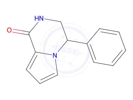 Chemical structure of Pyrrolo[1,2-a]pyrazin-1(2H)-one, 3,4-dihydro-4-phenyl-