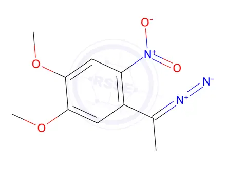 Chemical structure of 1-(4,5-dimethoxy-2-nitrophenyl)diazoethane