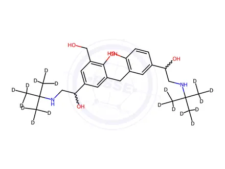 Chemical structure of Albuterol Dimer-d18