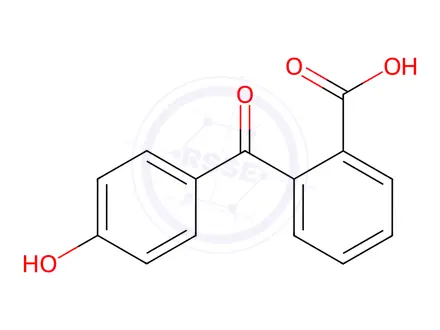 Chemical structure of 2-(4-Hydroxybenzoyl)benzoic acid