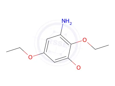 Chemical structure of Benzenamine, 2,5-diethoxy-3-methoxy-(9CI)