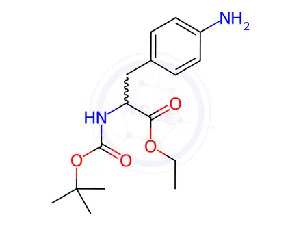 Chemical structure of ethyl 3-(4-aminophenyl)-2-{[(tert-butoxy)carbonyl]amin o}propanoate