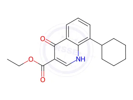 Chemical structure of Ethyl 8-cyclohexyl-4-hydroxyquinoline-3-carboxylate