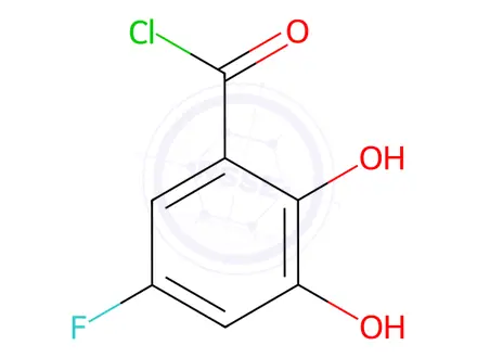 Chemical structure of Benzoyl chloride, 5-fluoro-2,3-dihydroxy-(9CI)