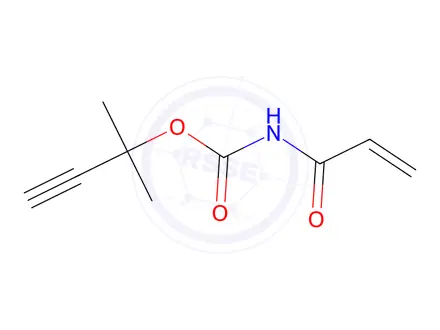 Chemical structure of Carbamic acid, (1-oxo-2-propenyl)-, 1,1-dimethyl-2-propynyl ester (9CI)