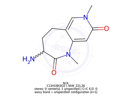 Chemical structure of 3-Amino-1,7-dimethyl-4,5-dihydro-1H-pyrido[4,3-b]azepine-2,8(3H,7H)-dione