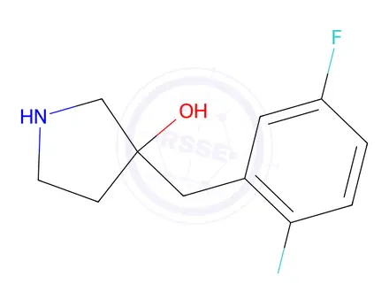 Chemical structure of 3-(2,5-Difluorobenzyl)pyrrolidin-3-ol