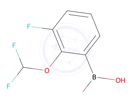 Chemical structure of 2-(Difluoromethoxy)-3-fluorophenylboronic acid