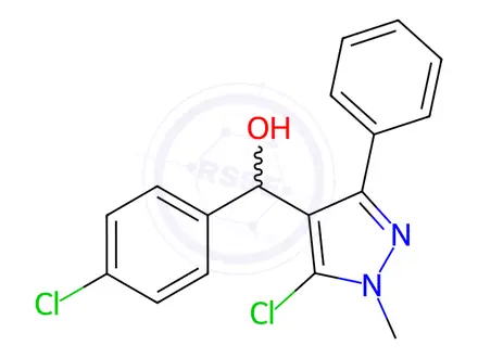 Chemical structure of (5-Chloro-1-methyl-3-phenyl-1H-pyrazol-4-yl)(4-chlorophenyl)methanol