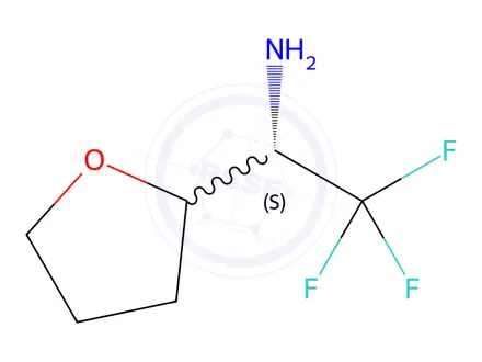Chemical structure of 2-Furanmethanamine, tetrahydro-α-(trifluoromethyl)-, (αS)-