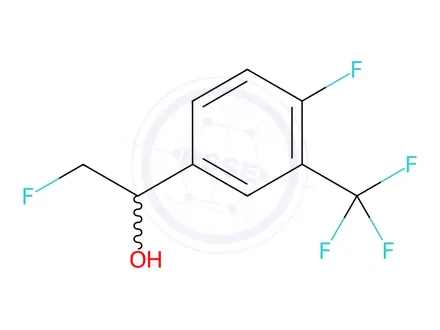 Chemical structure of 4-Fluoro-α-(fluoromethyl)-3-(trifluoromethyl)benzenemethanol