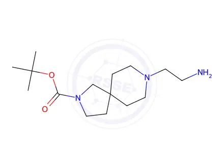 Chemical structure of Tert-butyl 8-(2-aminoethyl)-2,8-diazaspiro[4.5]Decane-2-carboxylate