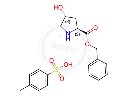 Chemical structure of (2S,4R)-4-Hydroxy-proline Benzyl Ester Toluene Sulfonic Acid Salt