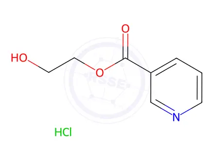 Chemical structure of 2-Hydroxyethyl nicotinate Hydrochloride