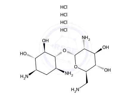 Chemical structure of Neomycin Sulfate-Impurity A (Tetrahydrochloride Salt)