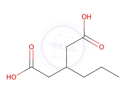 Chemical structure of 3-Propylglutaric Acid