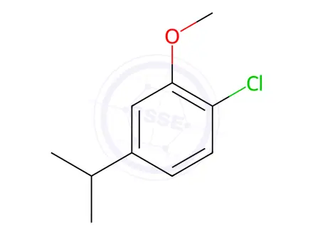 Chemical structure of Benzene, 1-chloro-2-methoxy-4-(1-methylethyl)-