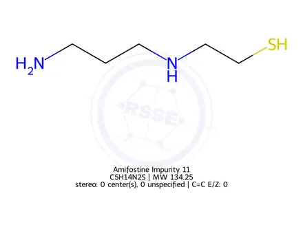 Chemical structure of Amifostine Impurity 2 Monomer (Amifostine Thiol)