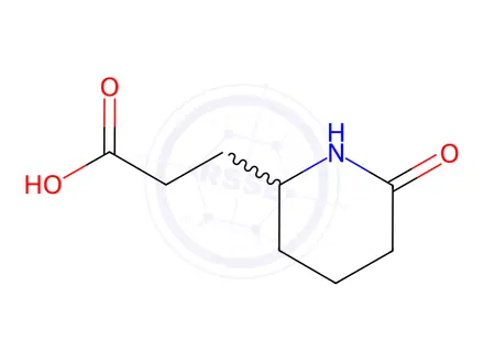 Chemical structure of 3-(6-Oxopiperidin-2-yl)propanoic acid