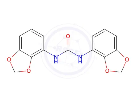 Chemical structure of N,N'-Bis(2,3-methylenedioxyphenyl)urea