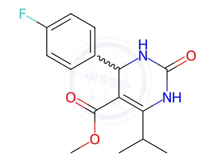 Chemical structure of Methyl 4-(4-fluorophenyl)-6-isopropyl-2-oxo-1,2,3,4-tetrahydropyrimidine-5-carboxylate