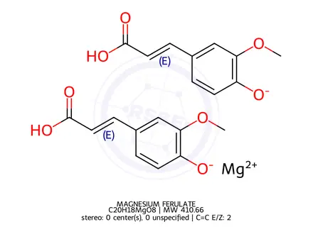 Chemical structure of MAGNESIUM FERULATE