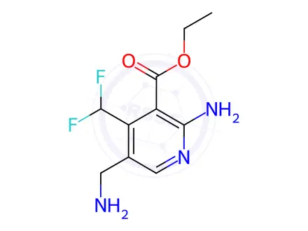 Chemical structure of Ethyl 2-amino-5-(aminomethyl)-4-(difluoromethyl)pyridine-3-carboxylate