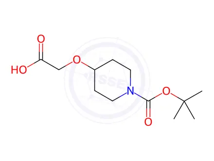 Chemical structure of 4-Carboxymethoxy-piperidine-1-carboxylic acidtert-butyl ester