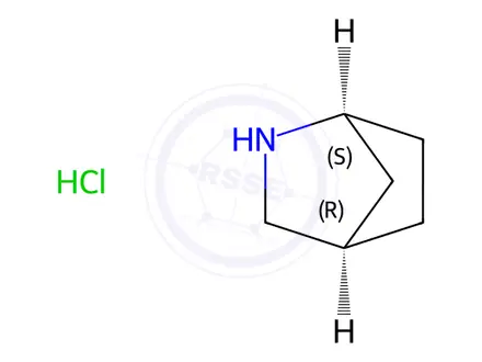 Chemical structure of (1S,4R)-2-Azabicyclo[2.2.1]heptane hydrochloride