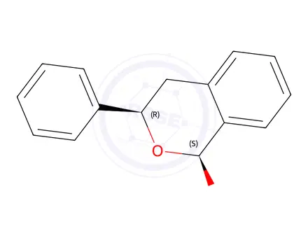 Chemical structure of 1H-2-Benzopyran-1-ol,3,4-dihydro-3-phenyl-,cis-(9CI)