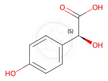 Chemical structure of (S)-4-Hydroxymandelic acid