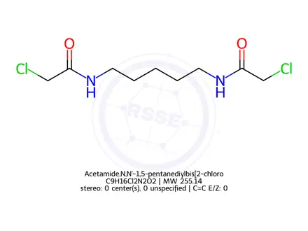 Chemical structure of Acetamide,N,N'-1,5-pentanediylbis[2-chloro-