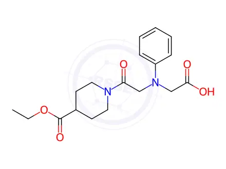 Chemical structure of [{2-[4-(Ethoxycarbonyl)piperidin-1-yl]-2-oxoethyl}(phenyl)amino]acetic acid