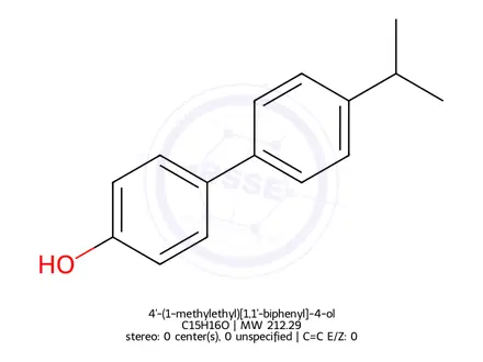 Chemical structure of 4'-(1-methylethyl)[1,1'-biphenyl]-4-ol