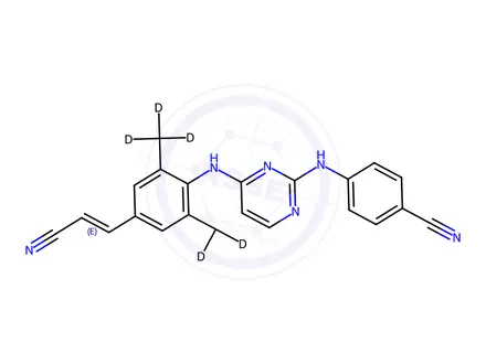 Chemical structure of Rilpivirine-D6