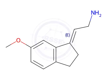 Chemical structure of (2E)-2-(2,3-Dihydro-6-methoxy-1H-inden-1-ylidene)ethanamine