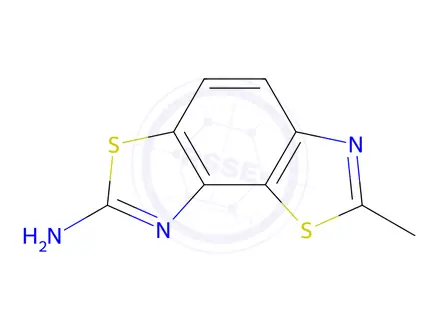 Chemical structure of Benzo[1,2-d:3,4-d]bisthiazol-7-amine, 2-methyl-(9CI)