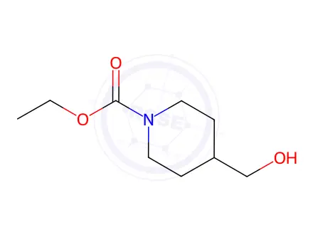 Chemical structure of Ethyl 4-(hydroxymethyl)piperidine-1-carboxylate