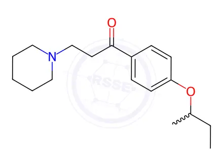 Chemical structure of 1-(4-(sec-butoxy)phenyl)-3-(piperidin-1-yl)propan-1-one