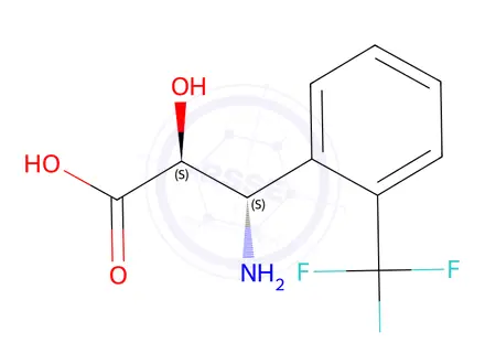 Chemical structure of (2S,3S)-3-Amino-2-hydroxy-3-(2-(trifluoromethyl)phenyl)propanoic acid