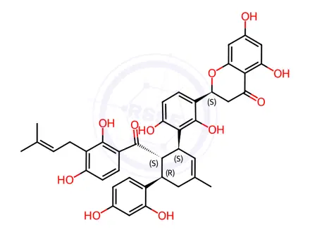 Chemical structure of Naringenin Impurity 27 (Kuwanon O)