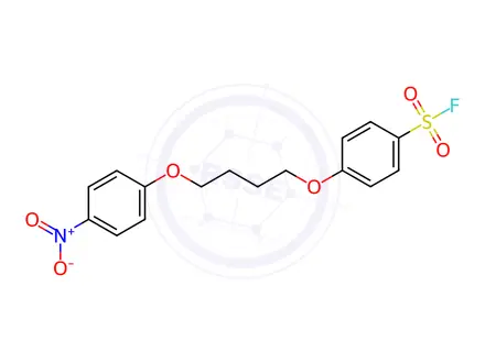 Chemical structure of 4-(4-(4-Nitrophenoxy)butoxy)benzene-1-sulfonyl fluoride