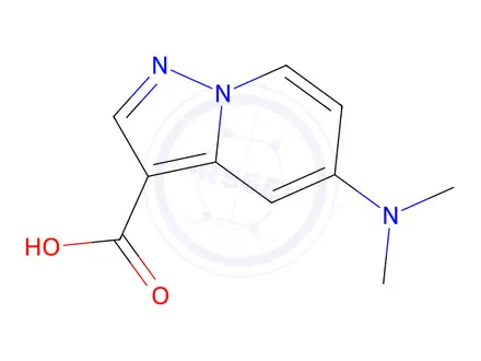 Chemical structure of 5-(Dimethylamino)pyrazolo[1,5-a]pyridine-3-carboxylic acid