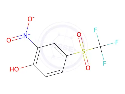 Chemical structure of 2-NITRO-4-[(TRIFLUOROMETHYL)SULPHONYL]PHENOL