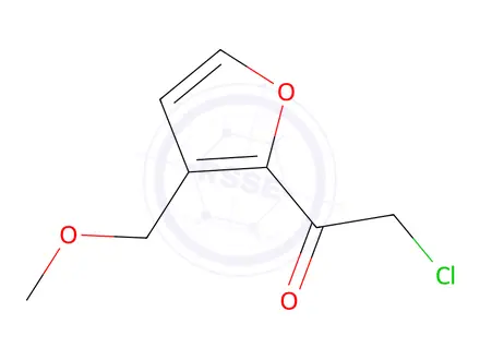 Chemical structure of Ethanone, 2-chloro-1-[3-(methoxymethyl)-2-furanyl]-(9CI)