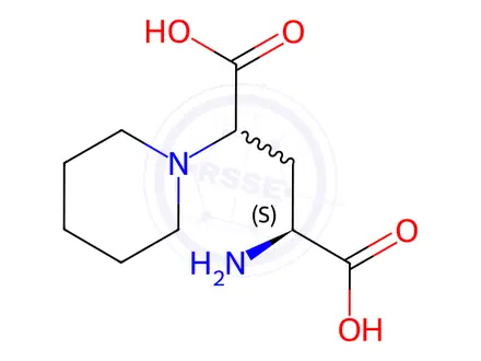 Chemical structure of DL-Glutamic acid, 4-(1-piperidinyl)-, diastereomer A