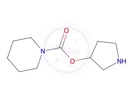 Chemical structure of pyrrolidin-3-yl piperidine-1-carboxylate